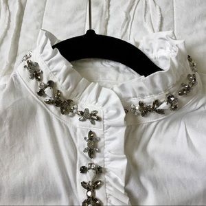 J. Crew Beaded Detail Blouse